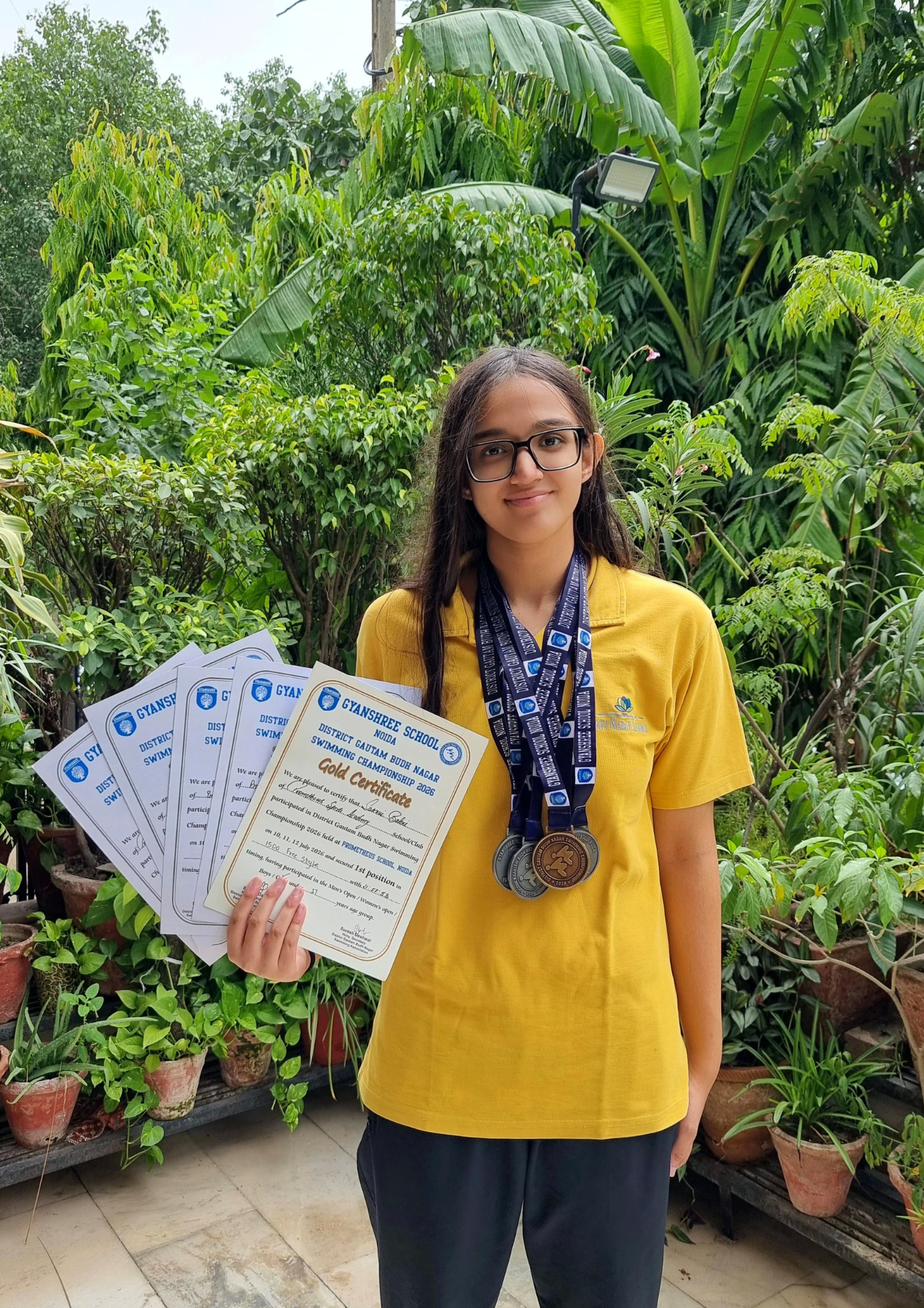 From District to State : Saanvi Bahri Shines in Swimming